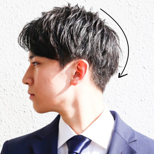 メンズの絶壁に見えないボリュームパーマの髪型