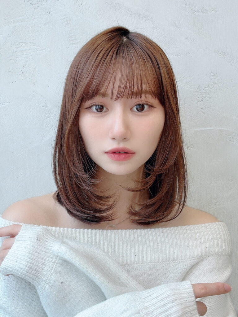 🤍20代30代40代大人かわいいミディアムレイヤー🤍