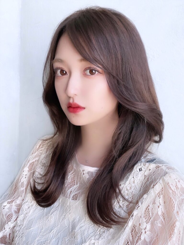 ♡カジュアルガーリー韓国風ヘア透明感グレージュ♡