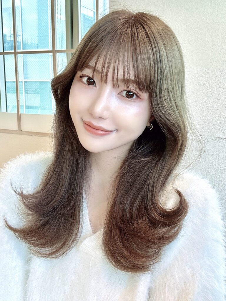 大人可愛い2wayバング韓国風くびれロング