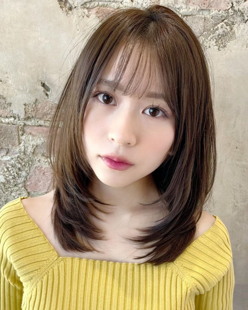 伸ばしかけもちょっとイメチェン★ふわっとひし形レイヤーカット★