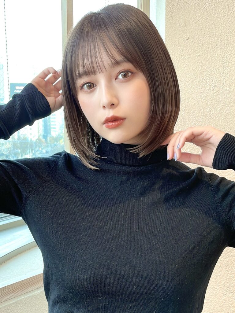 小顔補正立体カット×ナチュラルボブ 10代20代30代40代50代
