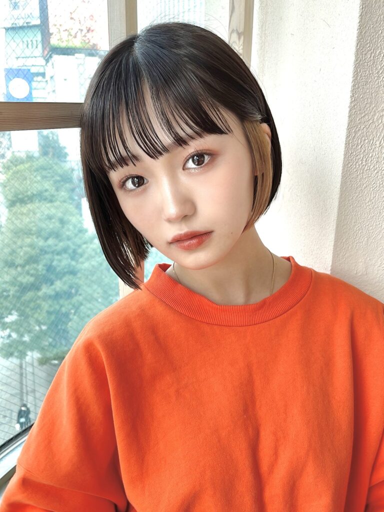 大人可愛い小顔前インナーカラーボブ×ナチュラルボブ×ミニボブ20代30代