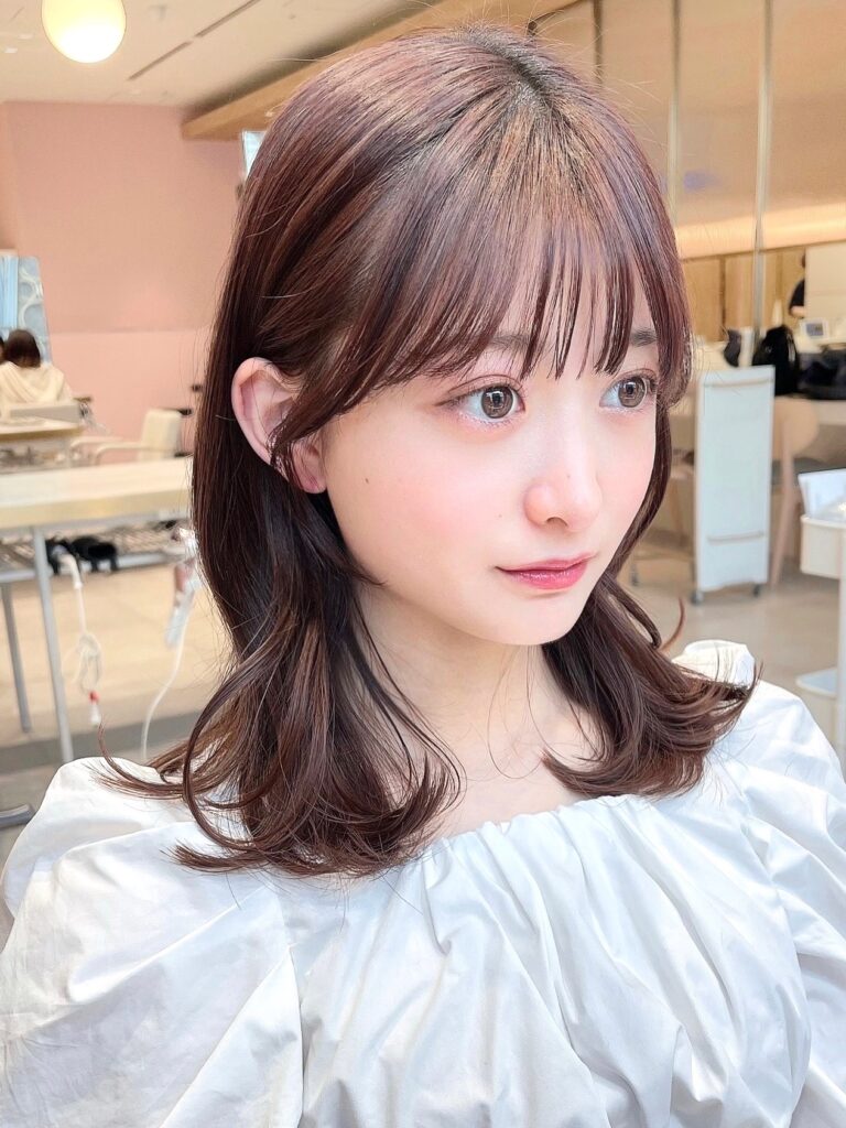 自然な動きと艶のあるくびれヘア/流れるお顔まわりカット