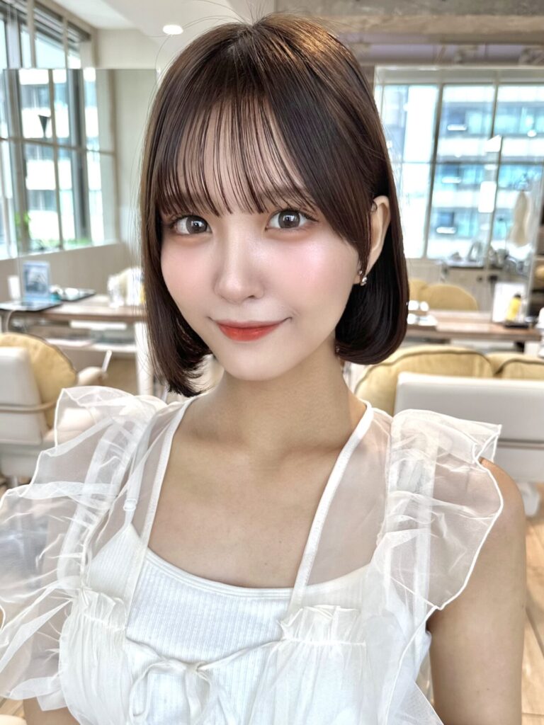 大人可愛い小顔前下がりボブ×ナチュラルボブ×20代30代40代