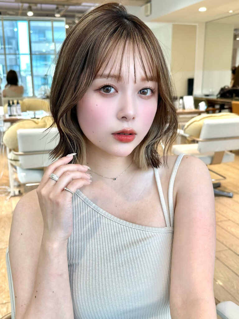 イメチェン大人可愛い小顔前下がりボブ×結べるボブ20代30代40代