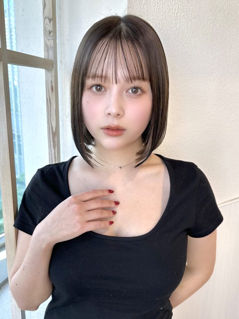 イメチェン大人可愛い小顔前下がりボブ×結べるボブ20代30代40代