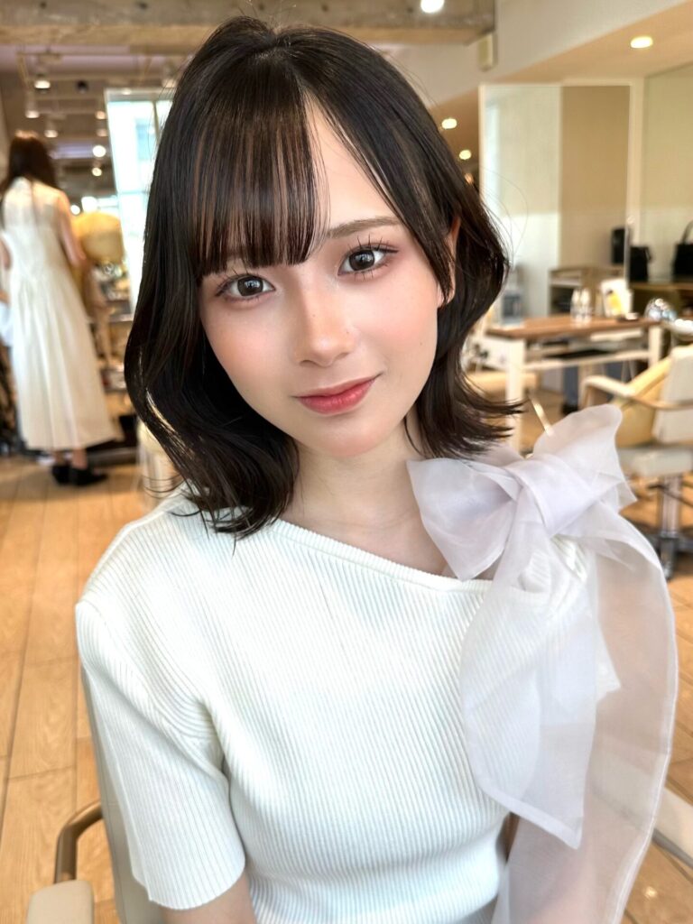 イメチェン大人可愛い小顔前下がりボブ×結べるボブ20代30代40代