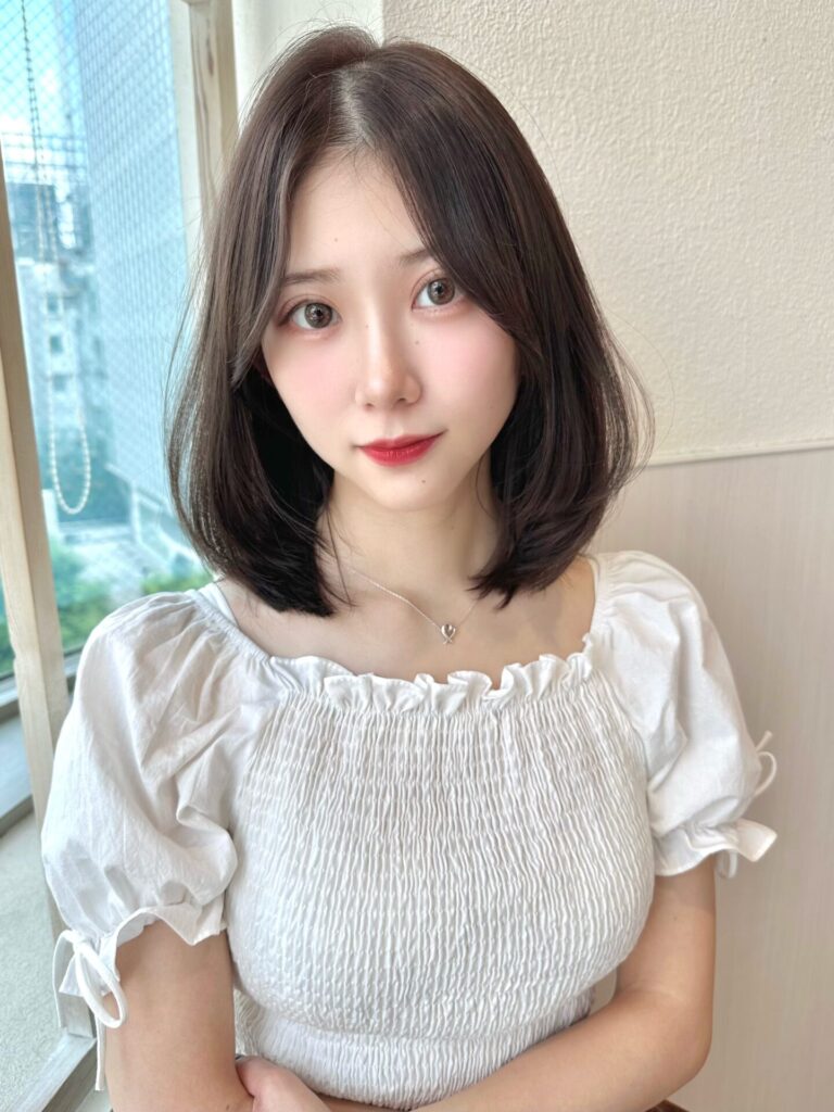 イメチェン大人可愛い小顔前下がりボブ×結べるボブ20代30代40代