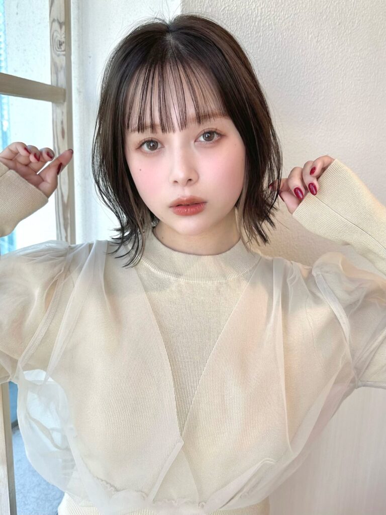 イメチェン大人可愛い小顔前下がりボブ×結べるボブ20代30代40代