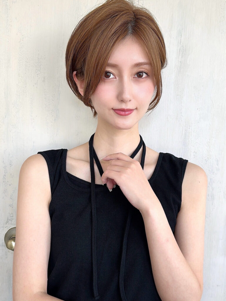 丸みショート 前下がり 似合わせカット ボブ 新宿 小顔 前上がり 30代 40代 50代