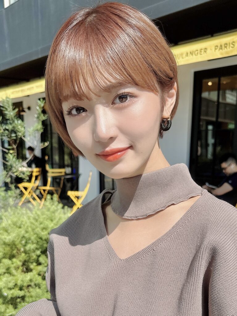 イメチェン大人可愛い小顔前下がりボブシースルー前髪20代30代