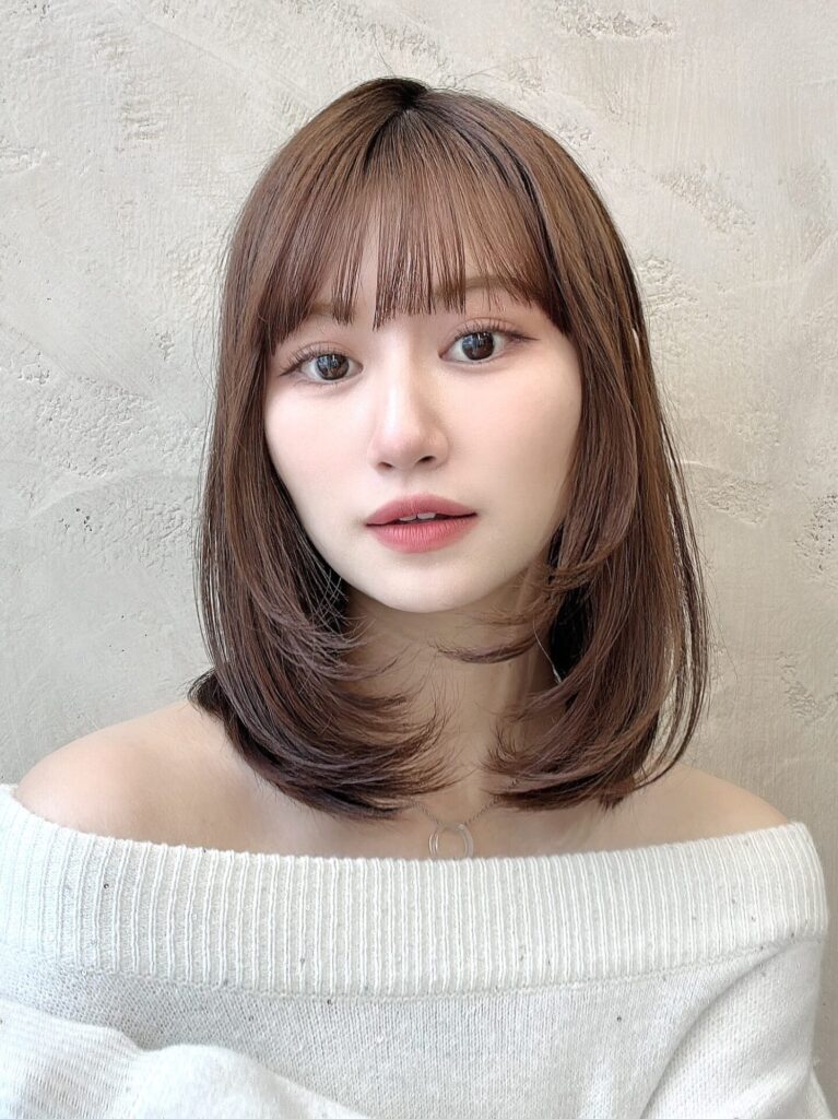 🤍20代30代40代大人かわいいミディアムヘア ワンカール🤍