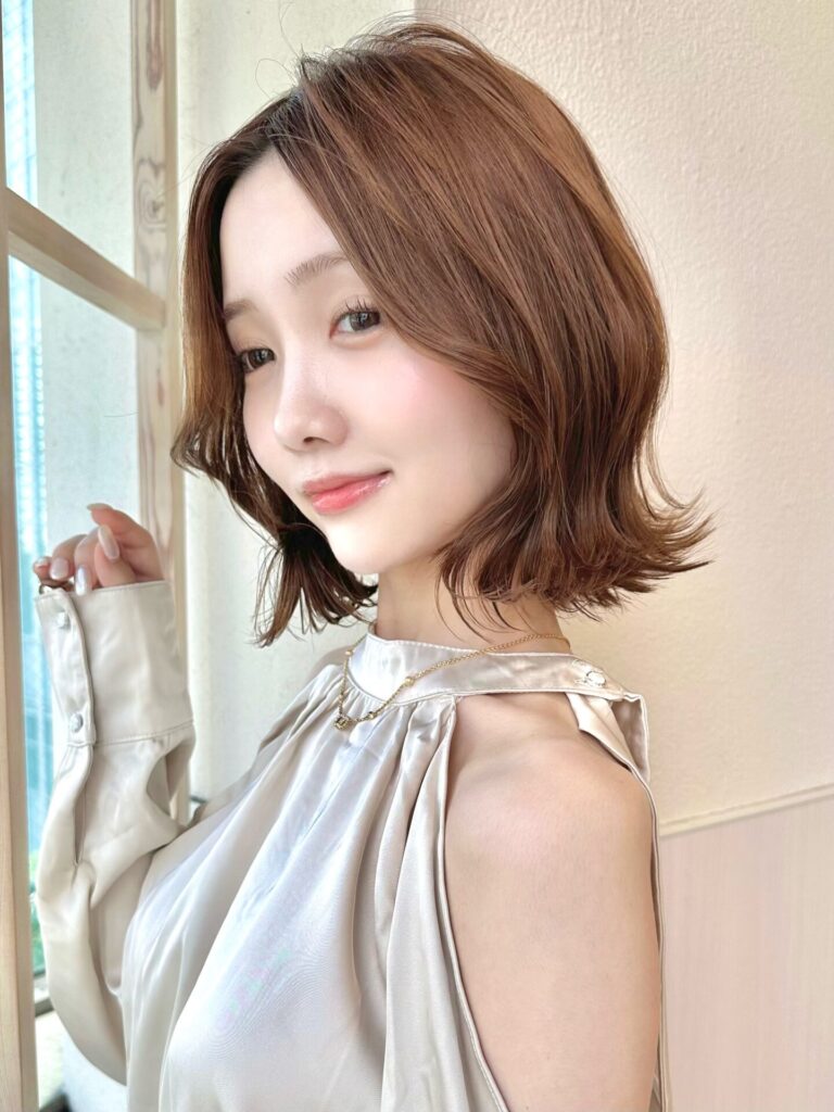 イメチェン大人可愛い小顔前下がりボブ×結べるボブ20代30代40代