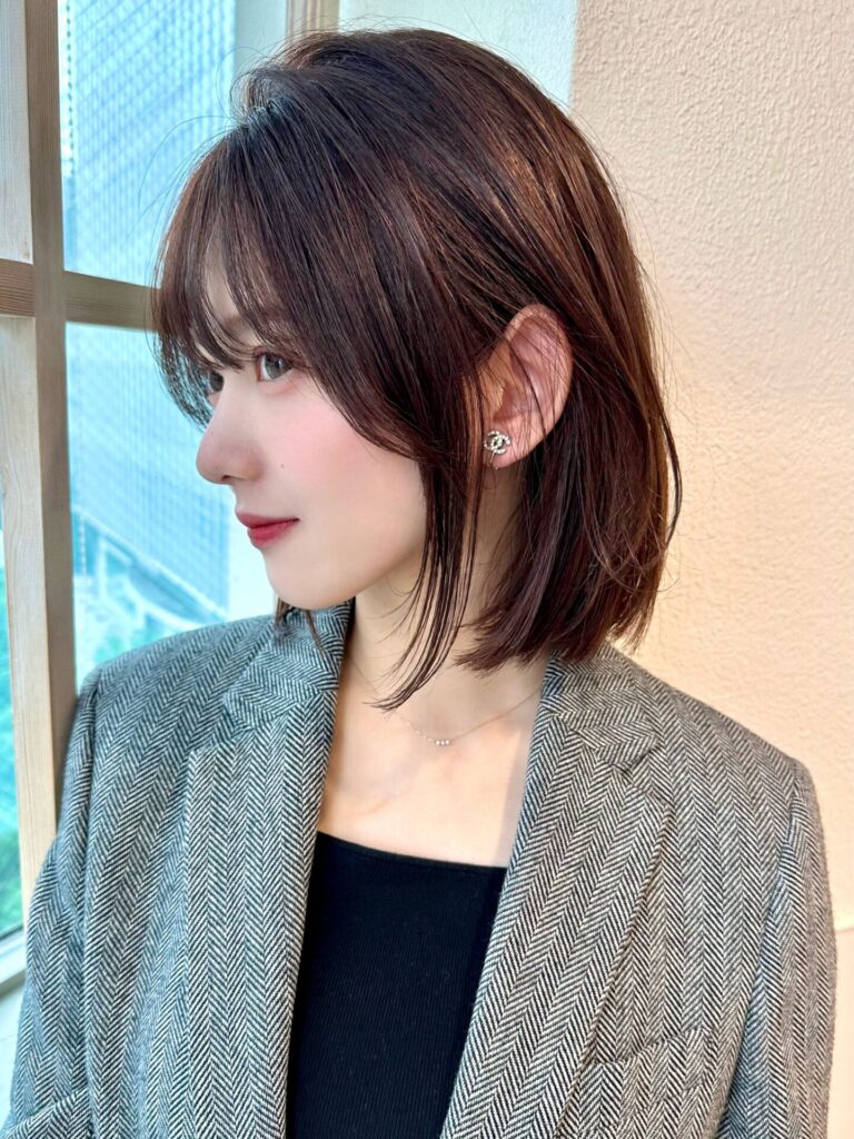 大人ボブ小顔似合わせカット×ボブルフ前下がりボブ20代30代40代