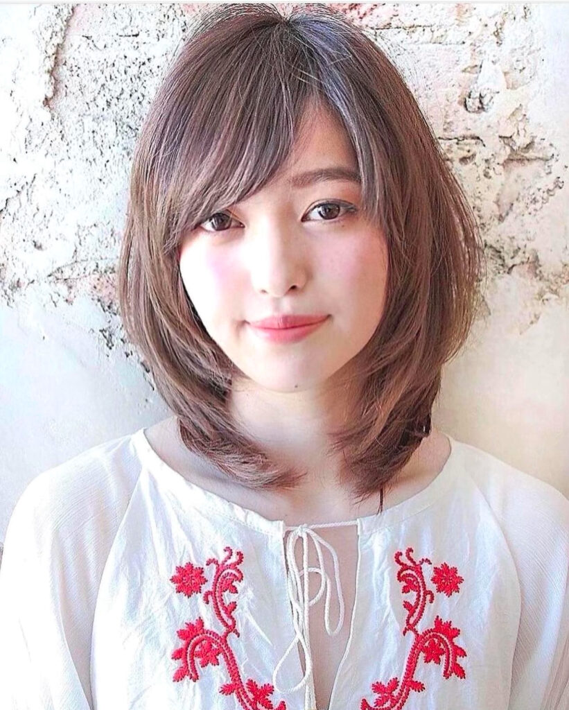 40.50.60代大人気★ひし形シルエット★レイヤーカット★京佳