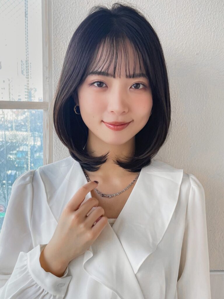大人可愛いミディアムレイヤー