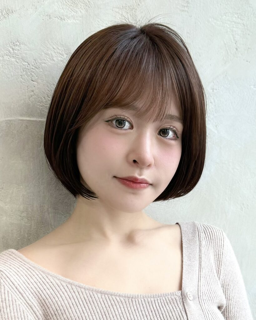丸みボブで愛されヘア