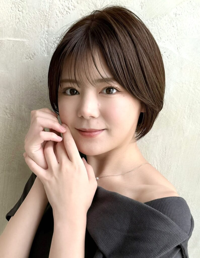大人かわいいショートボブ