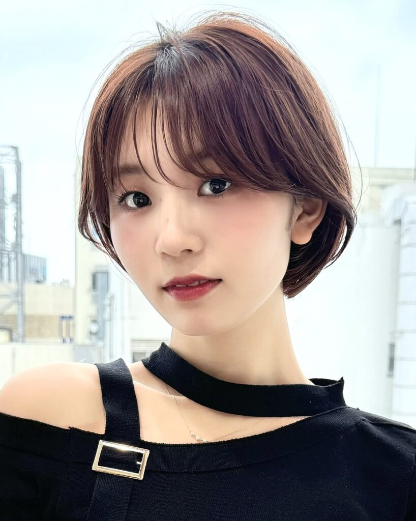 小顔顔まわり◎伸ばしかけショートボブ
