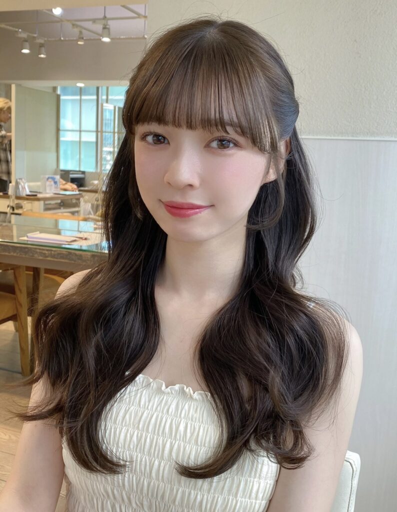 ナチュラルレイヤー×艶ブラウン
