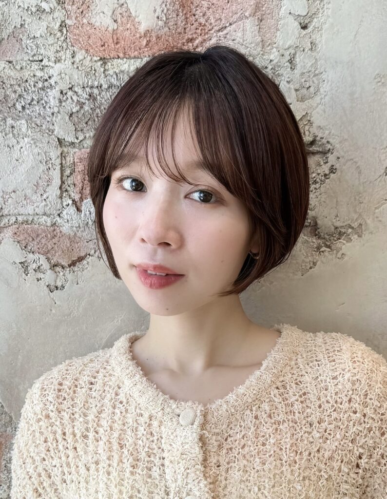 ナチュラルショートボブで小顔見せ♪