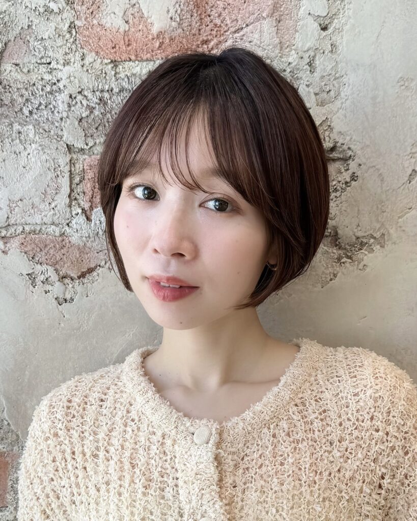 ナチュラルショートボブで小顔見せ♪
