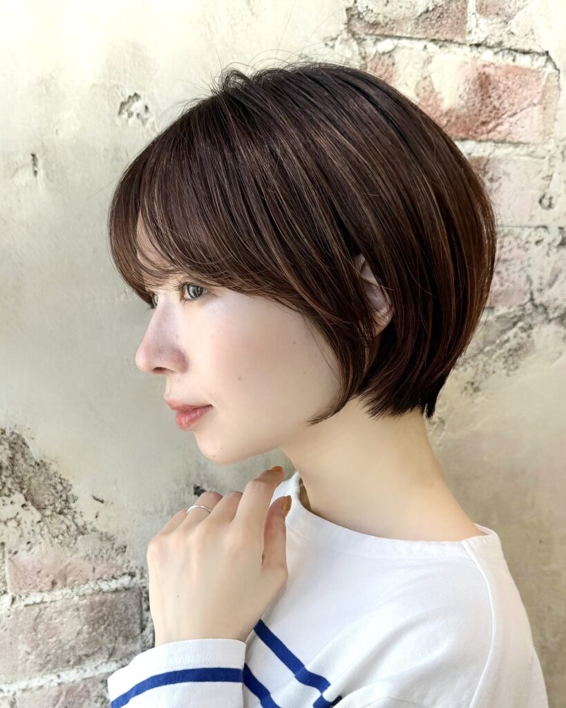 横顔美人☆丸みショートボブ