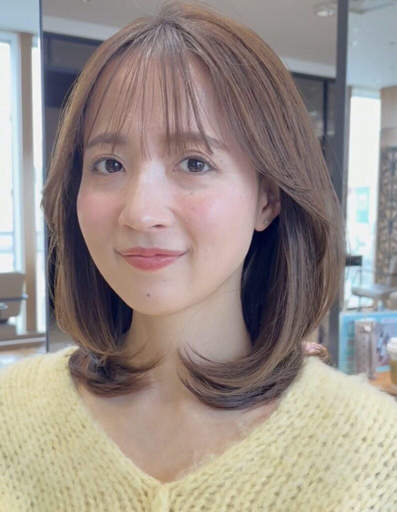 40.50.60代大人気★ひし形レイヤーカット/新宿/京佳