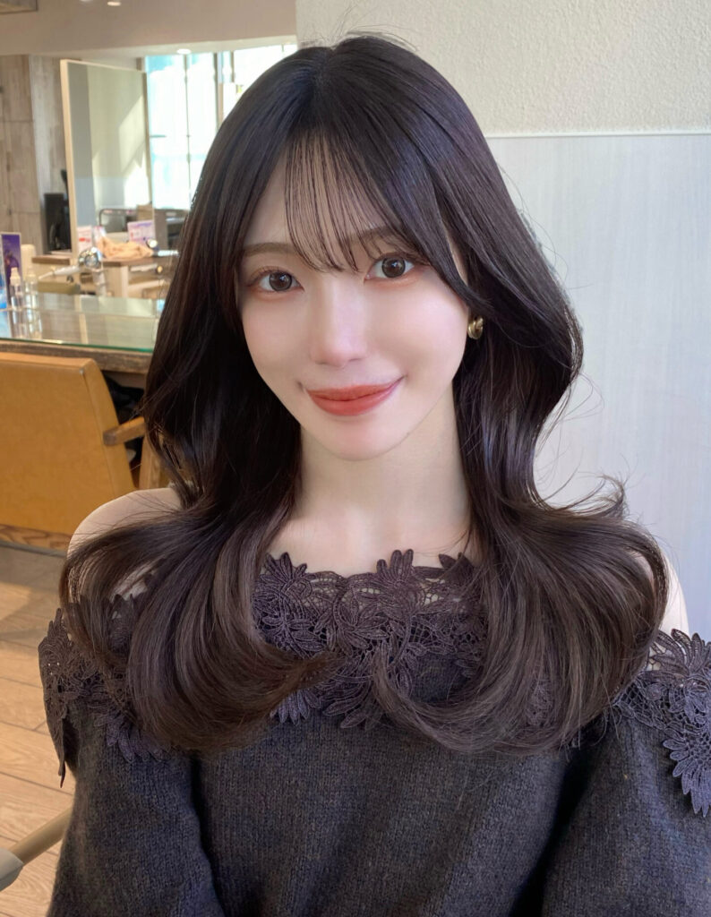 ナチュラルレイヤー×艶カラー